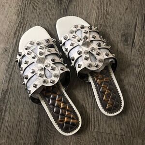 Sam Edelman Beatris Slides Sandals in White